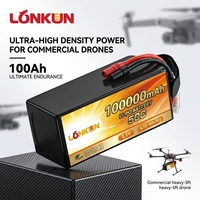 Baterai Lipo Semi-solid State Longkun 6S 8S 22.2V 10000mAh 25C untuk Drone FPV, RC Quadcopter, Pesawat Terbang, Helikopter