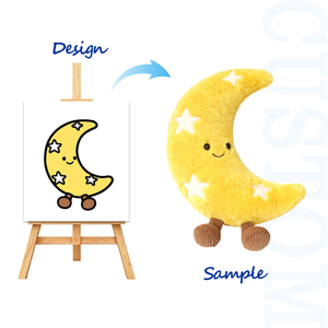 Tùy Chỉnh Đồ Chơi Sang Trọng Thiết Kế Ban Đầu Phim Hoạt Hình Phim Hoạt Hình Mặt Trăng Tùy Chỉnh Thú Nhồi Bông Đồ Chơi Plushie - Product Image 1