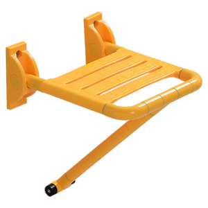 Tabouret de douche avec barre d'appui, siège de sécurité pliable mural pour personnes âgées, capacité de 120 kg, équipement de salle de bain - Product Image 1