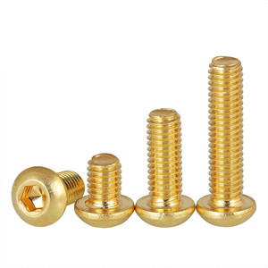 Vis de machine à tête cylindrique à six pans creux, à embase hexagonale, en laiton, bronze, cuivre, zingué, M2, M2.5, M3, H59, H62 - Product Image 5