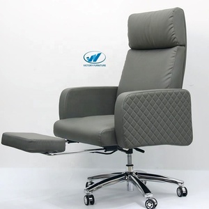 Chaise de bureau moderne et simple pour patron et directeur avec son design élégant et à <span class=keywords><strong>la</strong></span> mode en PU utilisé pour le repos de <span class=keywords><strong>midi</strong></span> en s'allongeant sur les pieds - Product Image 4