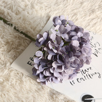 Têtes de fleurs d'hortensia en soie artificielle avec tiges en fleurs faux arrangements de fleurs d'hortensia pour la décoration de mariage à la maison