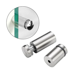 Entretoises de fixation en acier inoxydable métriques polies pour présentoirs en verre, supports de signalisation et publicité, quincaillerie de fixation - Product Image 1