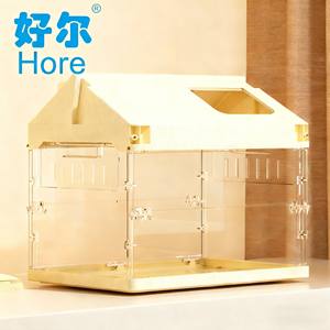 Maison pour <span class=keywords><strong>hamster</strong></span> en ABS/PET écologique à grand espace, pliable et anti-mastication, avec accessoires de sommet, pour <span class=keywords><strong>hamster</strong></span> doré, vente chaude - Product Image 1