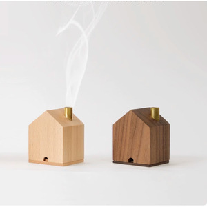 Brûleur d'encens en bois de noyer, diffuseur aromatique pour la décoration de la maison - Product Image 2