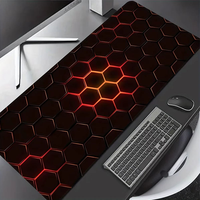 Sechseckiges Muster Leuchtendes Goldenes Mauspad Meistverkauftes Tastaturpad Wabendesign Weicher Naturkautschuk-Teppich