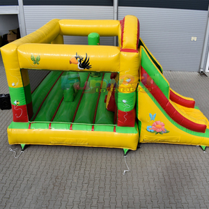 Castillo inflable comercial Dzsungel csuszdas para niños, con tobogán, para fiestas al aire libre. - Product Image 3