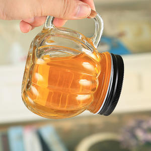 โหลแก้วกลมใสทรงฟักทอง6ออนซ์ขวดโหลแก้วสำหรับใส่อาหารปรับแต่งได้ตามต้องการรูปทรงพิเศษสำหรับซอสศรีราชา - Product Image 2