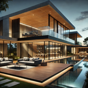 <span class=keywords><strong>บ้าน</strong></span>กระจกทันสมัยหรูหรา <span class=keywords><strong>ชั้น</strong></span><span class=keywords><strong>เดียว</strong></span> พร้อมระเบียงขนาดใหญ่ อาคารที่ประณีตและสง่างาม - Product Image 2