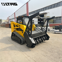 Minipala cingolata LTMG 25HP Diesel con motore Kubota EPA, compatta con trinciatrice forestale per paesaggistica