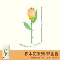 655042-55 Blocs de construction à petites particules assemblés, Bouquet de fleurs, Roses, Tulipes, Pivoines, Œillets, Hortensias, Alstroemeria, Jouets cadeaux