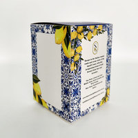 Cadeau artisanal personnalisé boîte en carton à bougie pliable recyclable et écologique avec revêtement UV feuille de finition mate spécifications