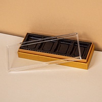 Boîtes d'emballage alimentaire en acrylique doré personnalisées, style couvercle et base, pour bonbons sucrés, pour la Saint-Valentin ou un mariage