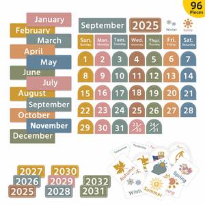Calendrier de classe de janvier 2025 avec pochettes, jours colorés et cartes éducatives pour l'apprentissage des enfants et l'utilisation par les enseignants - Product Image 2