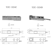 Capteur de pesage industriel YZC-324C(D) 500KG-2T C2/C3 à cellule de charge de type cisaillement en acier allié IP67 pour balance au sol