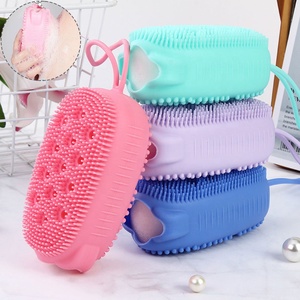 Creative Silicone Bubble Bath Brush Double-Sided Massage Scalp Back rubbing Bath Massage Brush spa bath massager
