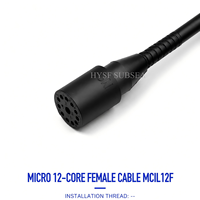 Connecteur Électrique Étanche HYSF SUBSEA MCBH12M 12 Broches Mâle pour Passage par Cloison, en Aluminium, pour Alimentation Sous-Marine (FPC)