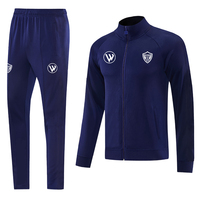 Chaqueta de Fútbol para Hombre, Personalizada con Logotipo, Impresión por Transferencia de Calor, Transpirable, de Secado Rápido, 100% Poliéster, Diseño Moderno, para Entrenamiento