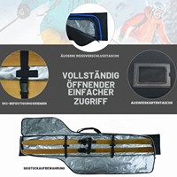 Sac de voyage pour snowboard et ski d'extérieur - Durable, léger, en polyester/nylon souple, 30-40L