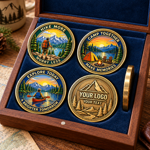 Monedas Conmemorativas Personalizadas para Aventuras al Aire Libre, Senderismo, Camping, Kayak, Coleccionables, Venta al Por Mayor, OEM, ODM - Product Image 3