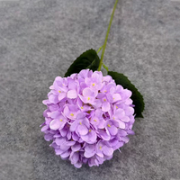 Nouvel Arrivage Bouquet d'Hortensias Simulés en Soie sur Branche Unique pour Décoration Maison, Fête et Mariage