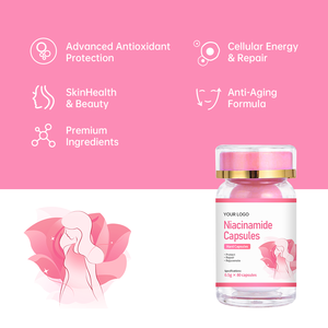 Giá tốt nhất chất chống oxy hóa làm trắng da nicotinamide Viên nang bổ sung sức khỏe Glutathione Acerola Cherry nguyên liệu - Product Image 3