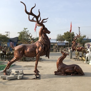 Sculpture wapiti en résine d'art de jardin <span class=keywords><strong>taille</strong></span> réelle en fibre de verre cerf <span class=keywords><strong>orignal</strong></span> - Product Image 2