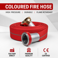Tuyau d'incendie professionnel coloré rouge, jaune, vert, bleu, noir, violet, 2,5 pouces, doublé PU, pour la lutte contre l'incendie, fabrication OEM