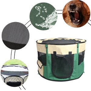 Recinto per Cani Circolare Pieghevole Moderno da 45 Pollici con 8 Pannelli Durevoli in Tessuto Oxford 600D per Uso Interno/Esterno - Product Image 4