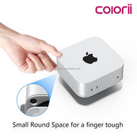Stands Aluminium Horizontal Colorii MS60 untuk Mac Mini 2024 M4/ M4 Pro, Ruang untuk Menyentuh Tombol Power, Disipasi Panas