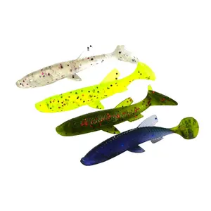 70mm 5.5g kurşun kafa balık plastik yumuşak yem minnow balıkçılık yumuşak vibe lures