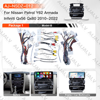 Kit de cadre d'autoradio avec écran 12,3 pouces pour tableau de bord Nissan Patrol Y62 2010-2022