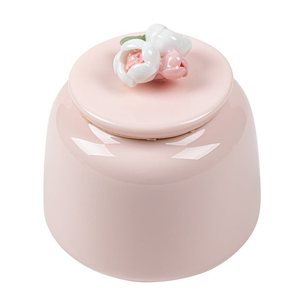 Pequeña Urna Funeraria de Cerámica Hecha a Mano con Forma de Flor, Caja Conmemorativa Sellada y Portátil para Cenizas y Pelo de Mascotas Fallecidas (Perros y Gatos) - Product Image 5