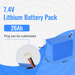 Tùy chỉnh công suất tự làm pin gói <span class=keywords><strong>18650</strong></span> 7.4V pin <span class=keywords><strong>lithium</strong></span> gói sư tử Pin 26Ah pin <span class=keywords><strong>lithium</strong></span> - Product Image 2