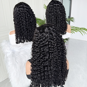 Burmese Curly <b>Human</b> Hair <b>Wig</b> Natural Color Soft Full Curls HD Lace <b>Wig</b> Pre Plucked Natural Hairline - Product Image 5