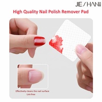 Tampons dissolvants pour ongles en non-tissé composite à mailles carrées arrondies, 3 couches, 200 pièces, boîte PP, lingettes sans peluches pour salon de manucure