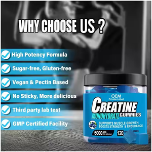 Gomme di Creatina a Marchio Privato, Prezzo all'Ingrosso, 5000mg di Creatina Monoidrato, 120 Pezzi, Gomme di Creatina ed Elettroliti all'Ingrosso - Product Image 2