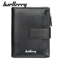 Dompet Pria Baellerry Versi Korea Multi-Slot dengan Resleting, Modis, Kapasitas Besar, Tempat Kartu SIM, Versi Pendek