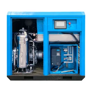 Outstanding 7.5KW 10HP Industrial Electric Oil-Free Silent Rotary Screw Air Compressor China Low-Pressure Reliable Engine Used