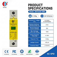 Parafoudre AC monophasé bipolaire classe D à montage sur rail DIN 230V 10kA jusqu'à 1,2kV Garantie 5 ans pour boîtier de distribution