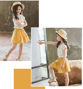 Productos al por Mayor Más Vendidos, Camiseta y Falda con Estampado de Frutas de Corea para Niños, Conjunto de Ropa para Niñas de 2 Piezas en Oferta - Product Image 3