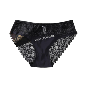 Mutandine Sexy in <span class=keywords><strong>pizzo</strong></span> <span class=keywords><strong>intimo</strong></span> da donna in maglia di seta di mezza altezza impreziosito da biancheria intima trasparente di tutti i giorni in tinta unita a vita media - Product Image 4
