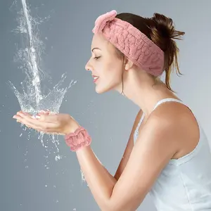 Ucuz özel cilt bakımı Spa Yoga banyo makyaj lüks yeni kadın kış geniş Headwrap türban başkanı Wrap Band Headbands kadınlar için