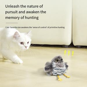 ของเล่นรูปนกร้องแบบอินเทอร์แอคทีฟของเล่นรูปนกน้อยน่ารักของเล่นตกแต่งสำหรับเด็กของขวัญสำหรับการเล่นแมว - Product Image 6