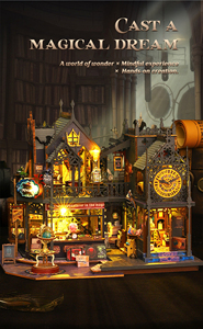 Vente en gros de maisons miniatures magiques assemblées à la main, puzzle en bois 3D, ornement artisanal fantastique créatif, cadeau personnalisé pour la décoration de la maison - Product Image 4