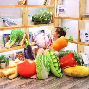 Cuscino Decorativo 3D a Forma di Frutta e Verdura, Peluche Creativo e Carino, Imbottitura in Cotone PP, Regalo di Compleanno Divertente e Originale per Ragazze e Ragazzi - Product Image 3