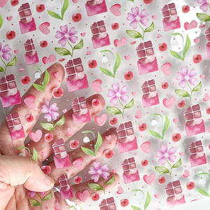 定制紫外线印花心形印花透明聚氯乙烯卷节日礼品包装和婚礼工艺品材料DIY蝴蝶结 - Product Image 4