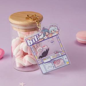 Porte-clés personnalisé Double face coloré <span class=keywords><strong>YoYo</strong></span> Offre Spéciale Anime acrylique pendentif accessoires - Product Image 3