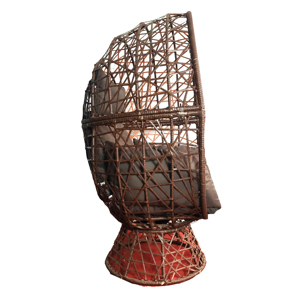 Cama de mimbre para colgar en la terraza del hotel, cama redonda reclinable de mimbre, Nido de Pájaro al aire libre - Product Image 2