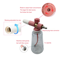 Nettoyeur haute pression haute qualité en laiton grande bouche bouteille clair mousse canon voiture détaillant mousse pulvérisateur